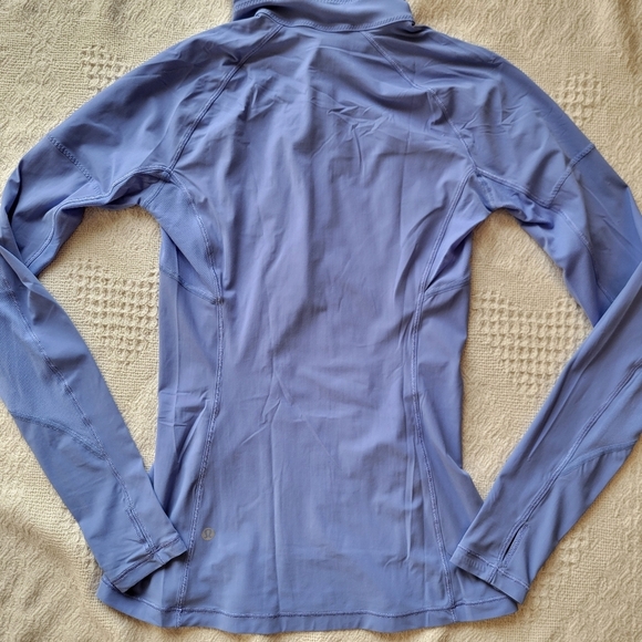 Lululemon Runbeam Long Sleeve UPF Ponytail Athletic Running Hoodie- Lilac Blue - Picture 8 of 12